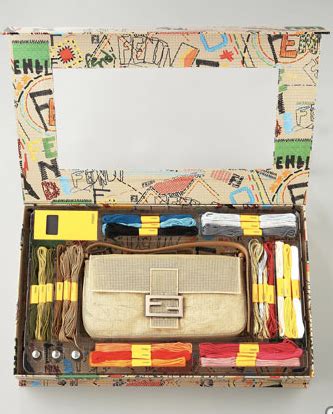 fendi needlepoint kit|A $995 DIY: Fendi Needlepoint Baguette .